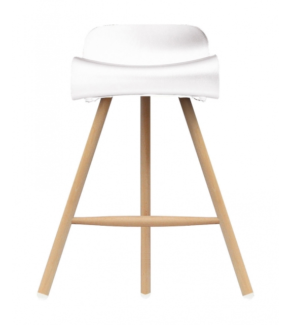 BCN Kristalia Stool with Wooden Base