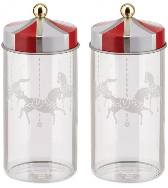 Circus Alessi Set of 2 Spice Jars