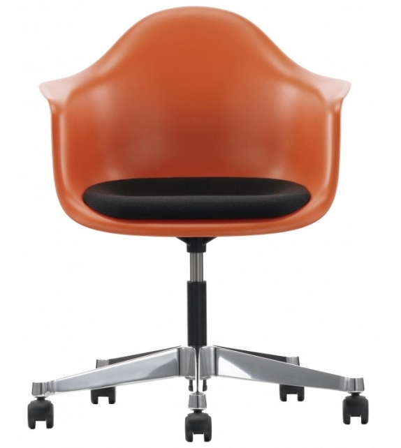 Eames Plastic Armchair PACC Swivel Chair With Cushion Vitra