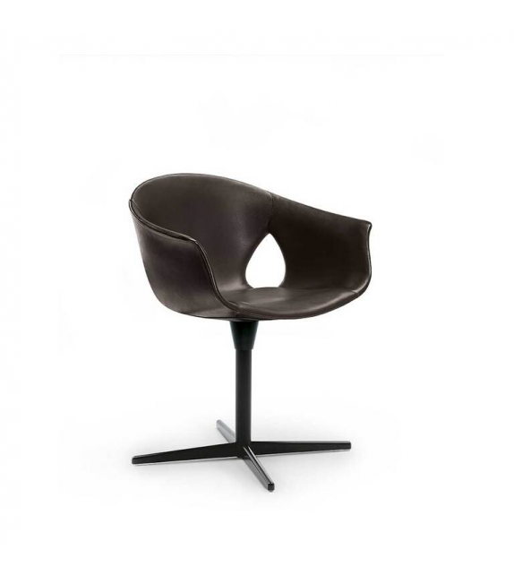 Ginger Ale Office Armchair With Column Poltrona Frau
