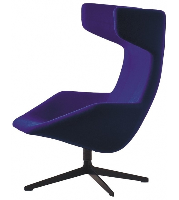 Take a Line For a Walk Swivel Armchair Moroso